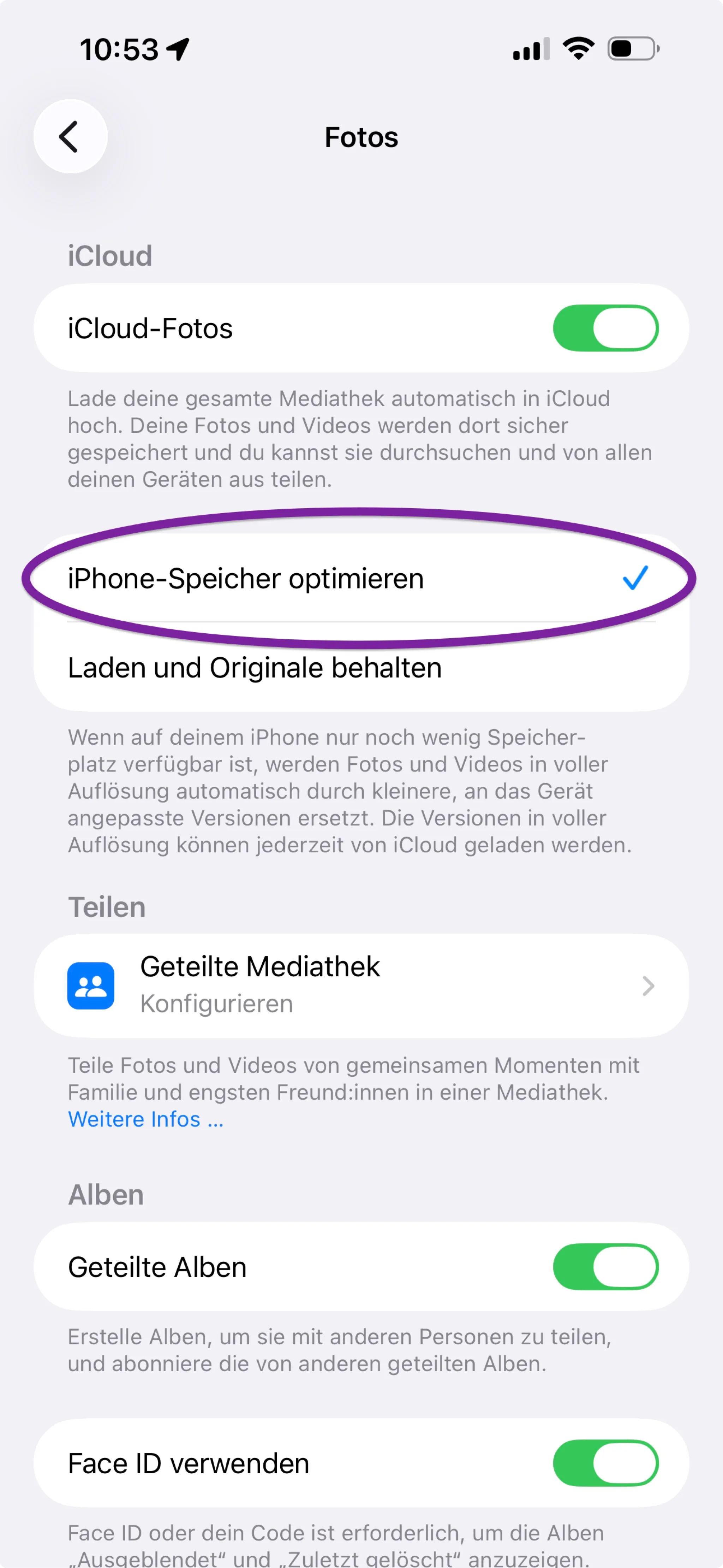 iPhone-Speicher optimieren statt Originale lokal halten – so sparst du am meisten Platz.
